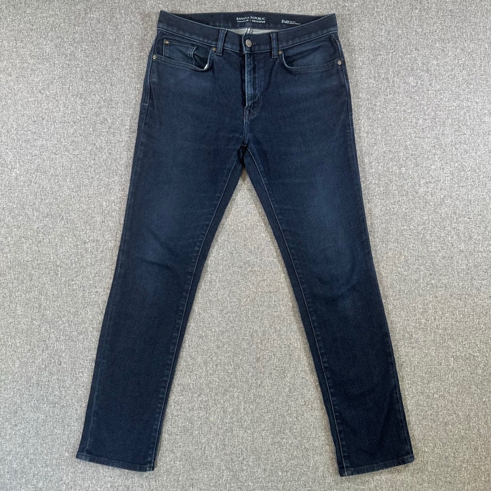 Banana Republic Jeans Mens 31x32 Traveler Voyageur Dark Wash Slim Fit EXCELLENT